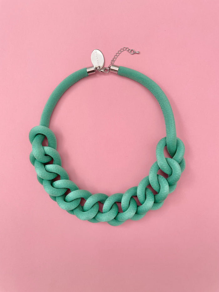 COLLAR CADENA menta oscuro