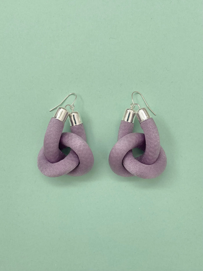 AROS NUDO COLGANTE lila oscuro