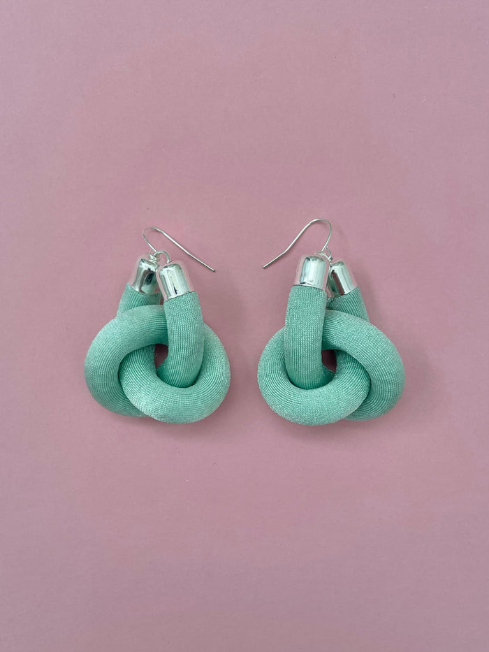 AROS NUDO COLGANTE menta