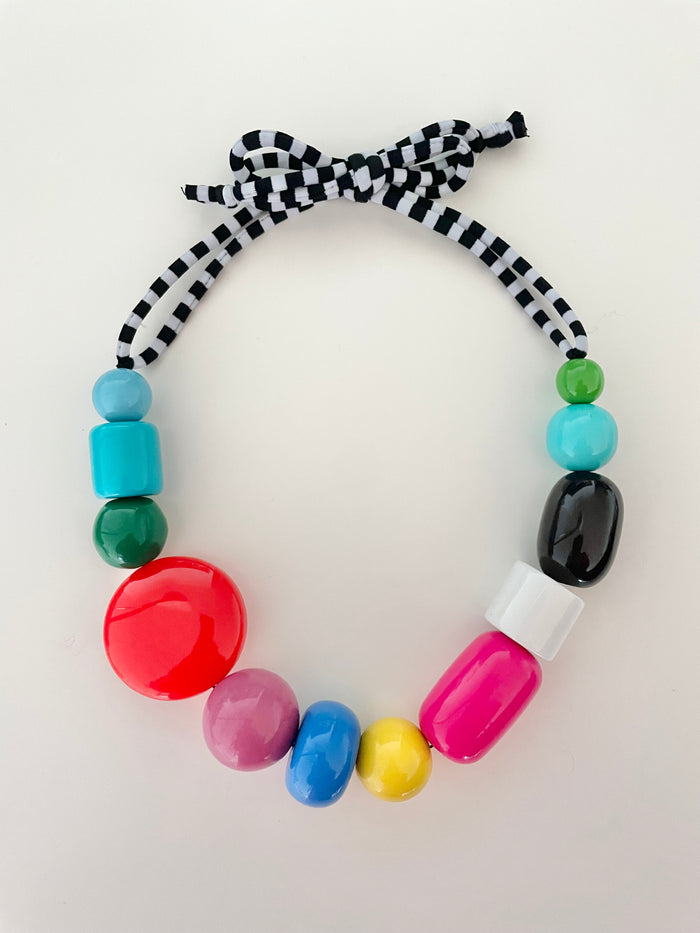 Collar Resina + tela 14