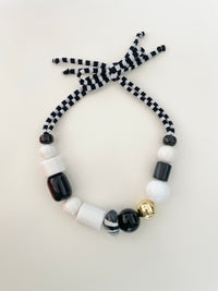 Collar Resina - blanco/negro