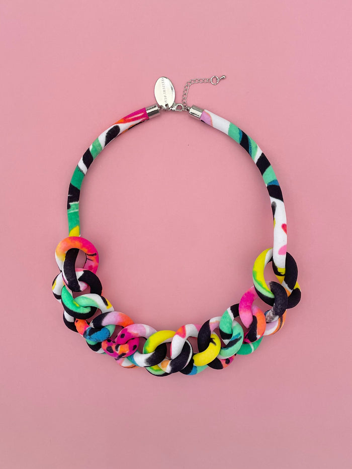 Collar Cadena multicolor tropical