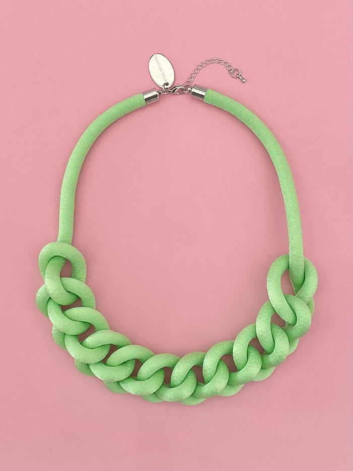 Collar Cadena verde pistacho