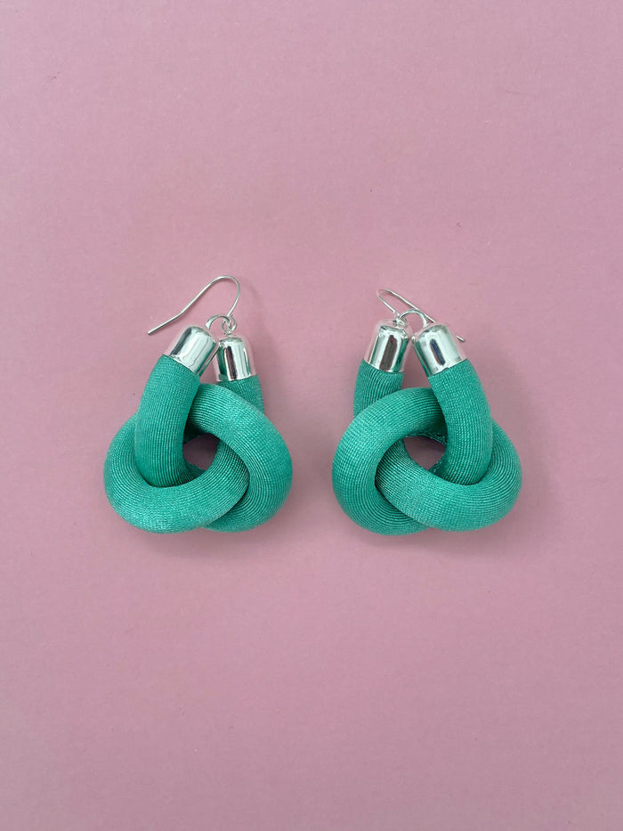 AROS NUDO COLGANTE menta oscuro
