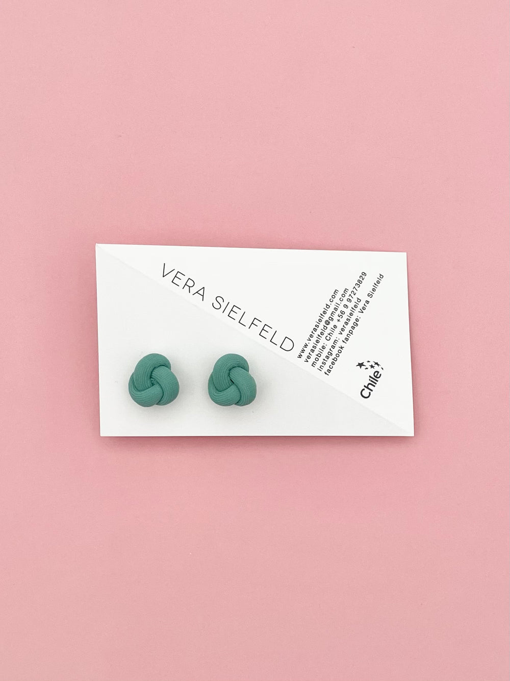 aros nudito de tela menta oscuro livianos