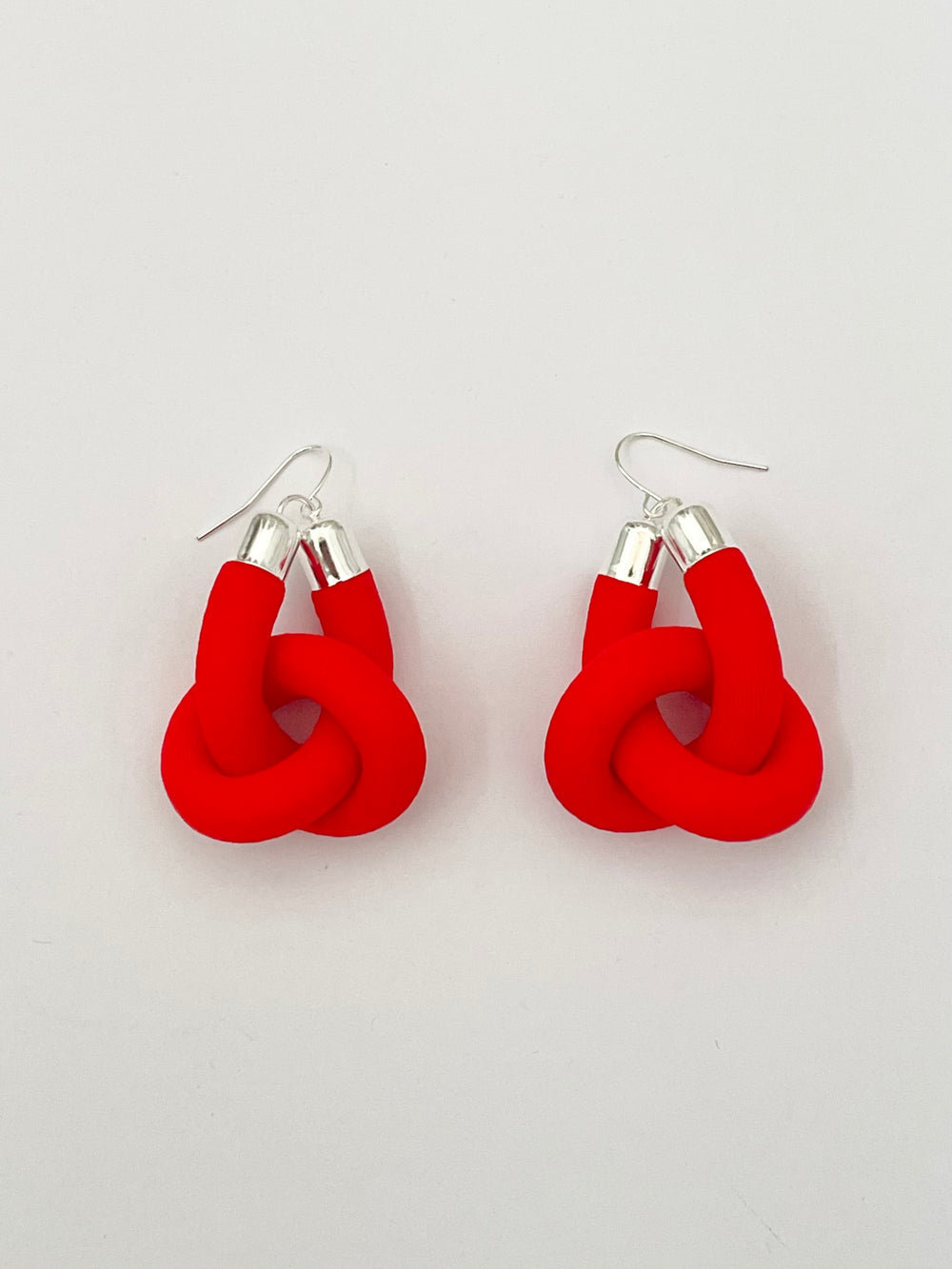 AROS NUDO COLGANTE rojo