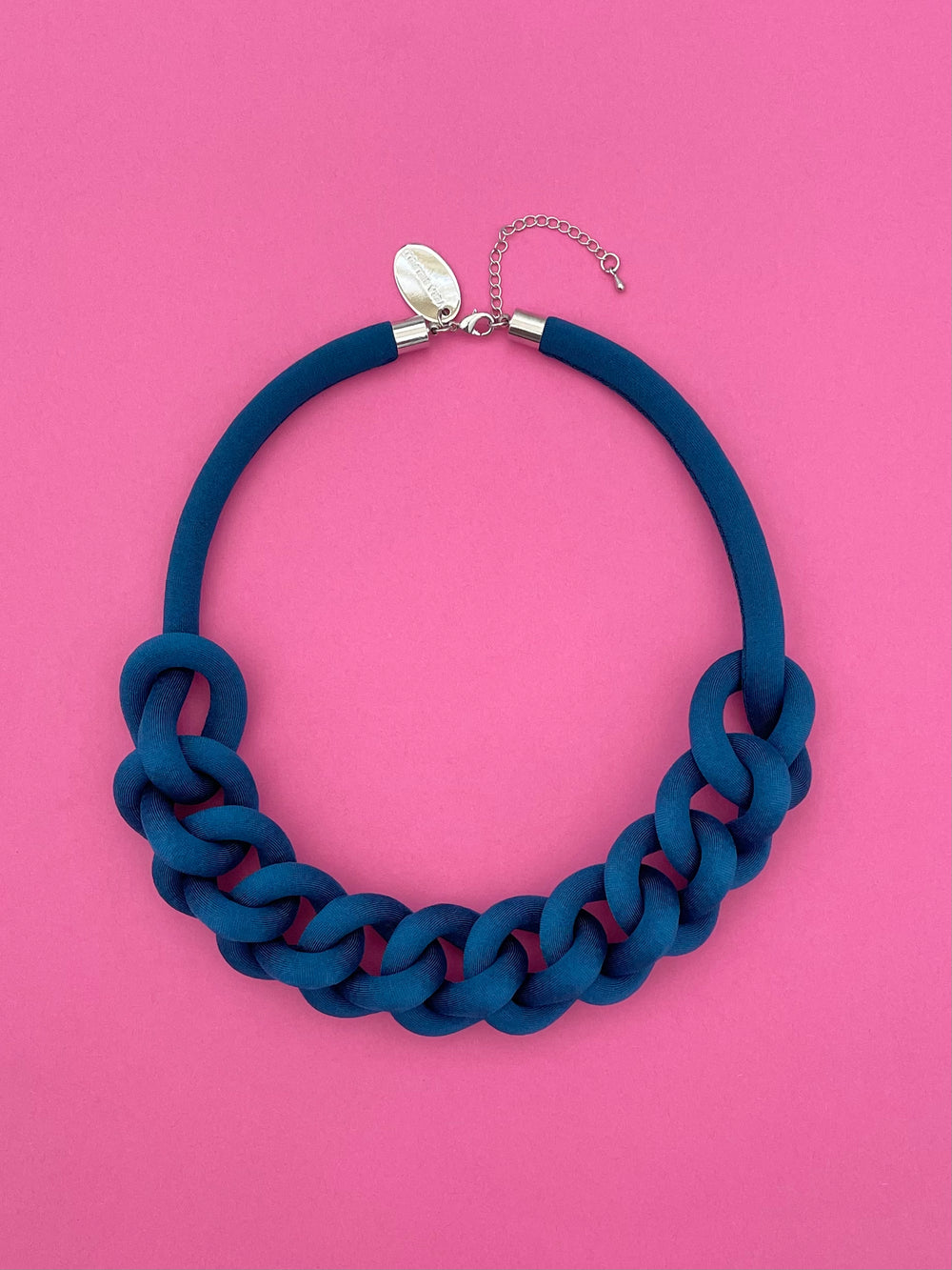 Collar Cadena - azul petróleo