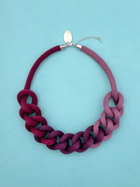 Collar Cadena - degradé burdeo