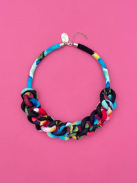 Collar Cadena - multicolor ochentero