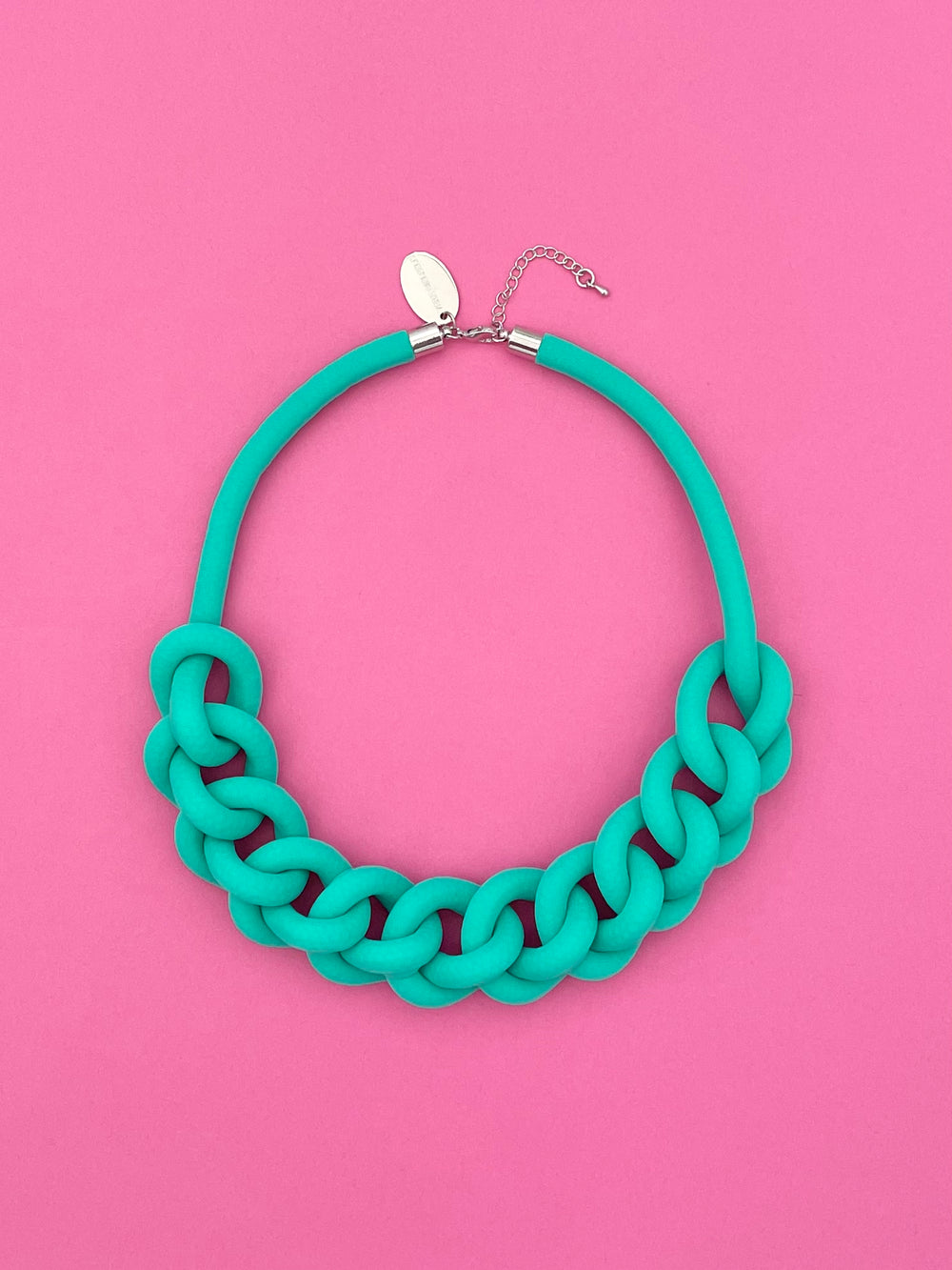 Collar Cadena - verde esmeralda opaco