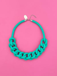 Collar Cadena - verde esmeralda opaco