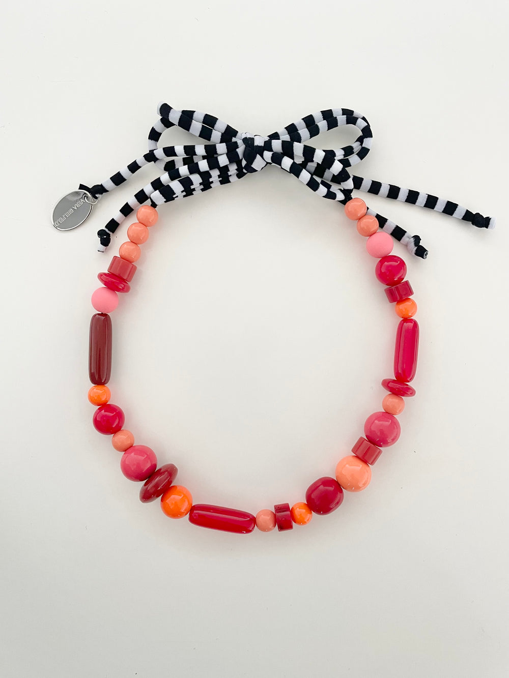 Collar Resina - rojo/naranjo