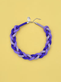 Collar Trenzado - degradé morado