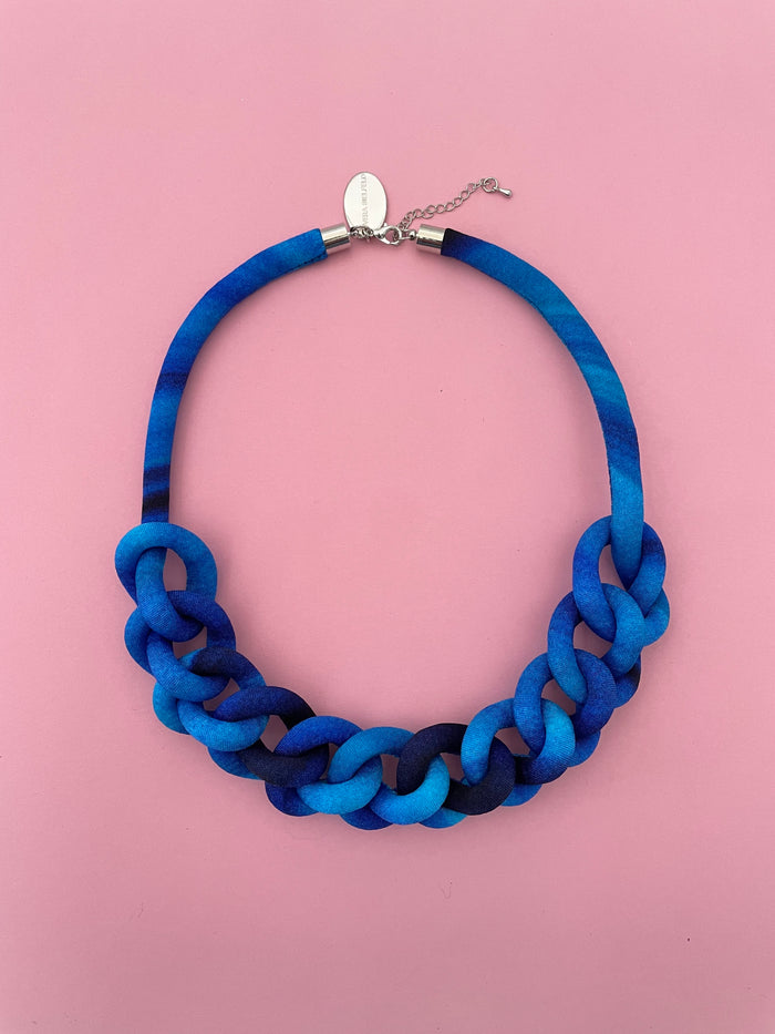COLLAR CADENA tonos azules