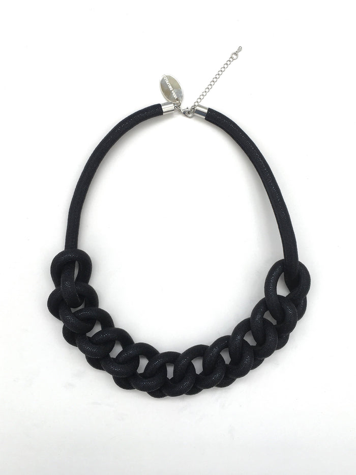 COLLAR CADENA negro brillo