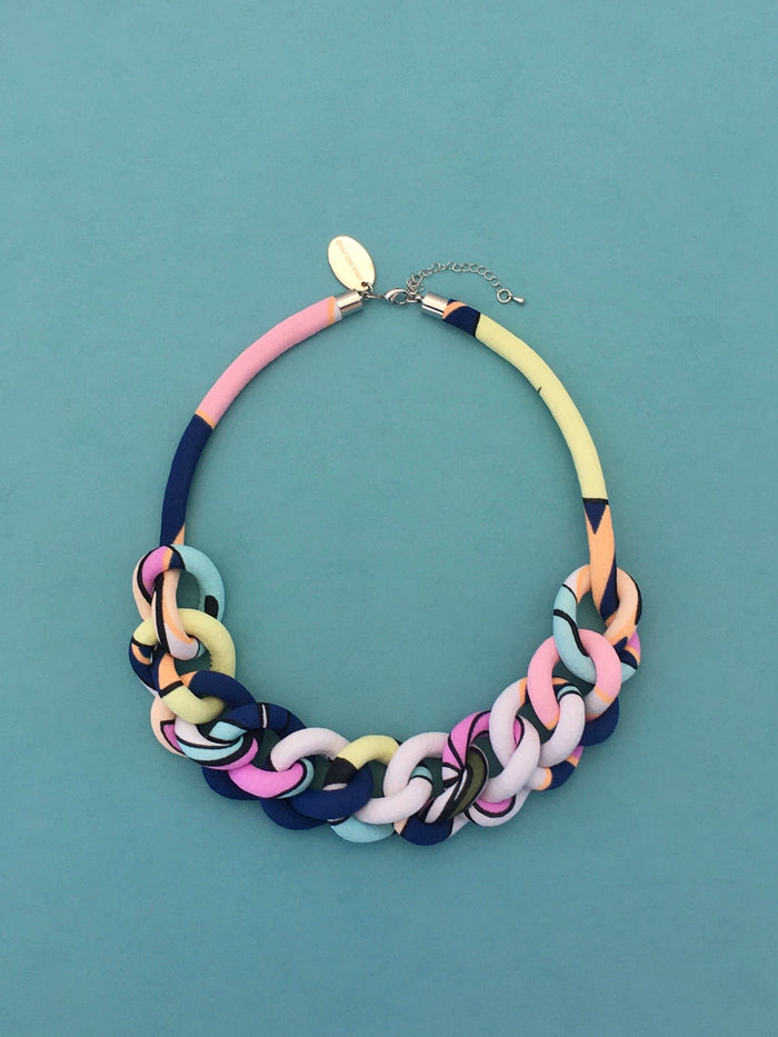 Collar Cadena multicolor pastel